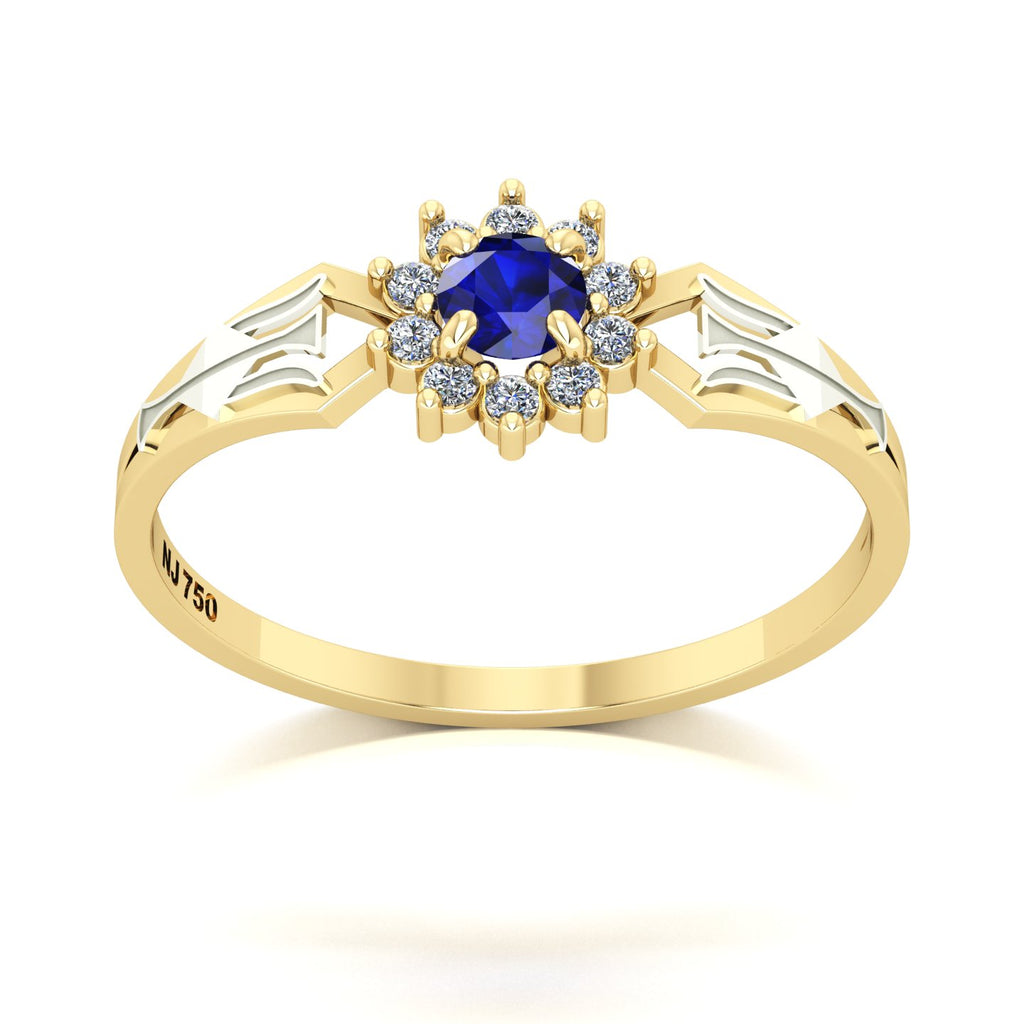 Anel de Formatura de Recursos Humanos Lovely II Ouro 18k