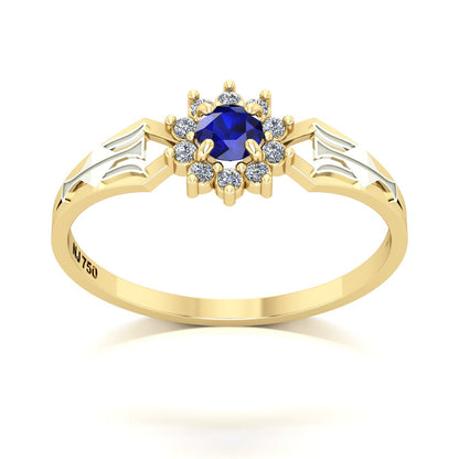 Anel de Formatura de Recursos Humanos Lovely II Ouro 18k