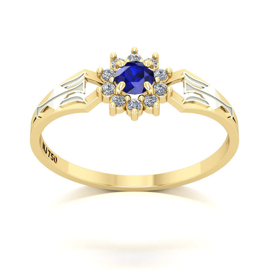 Anel de Formatura de Recursos Humanos Lovely II Ouro 18k