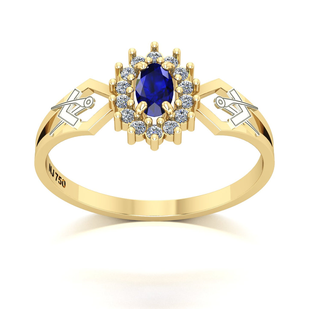 Anel de Formatura de Arquitetura Lovely IV Ouro 18k