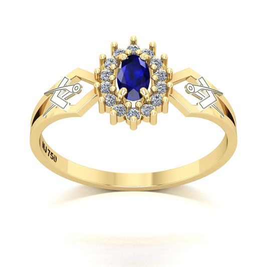 Anel de Formatura de Arquitetura Lovely IV Ouro 18k