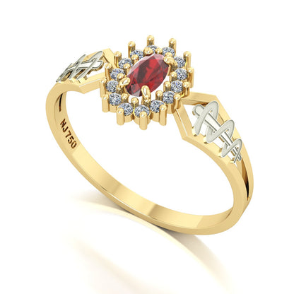 Anel de Formatura de Odontologia Lovely IV Ouro 18k