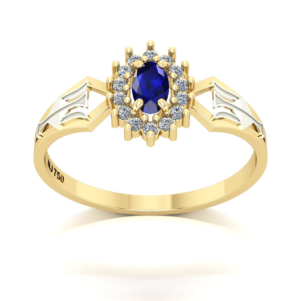 Anel de Formatura de Recursos Humanos Lovely IV Ouro 18k