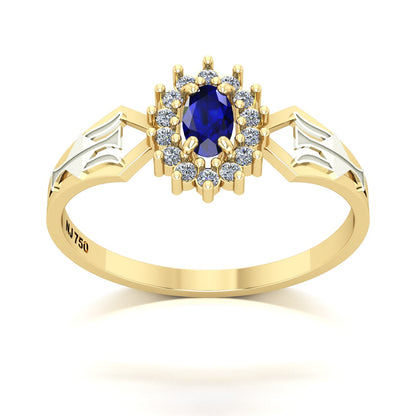 Anel de Formatura de Recursos Humanos Lovely IV Ouro 18k