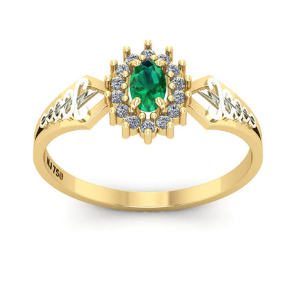 Anel de Formatura de Fisioterapia Lovely IV Ouro 18k