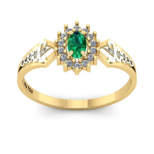 Anel de Formatura de Fisioterapia Lovely IV Ouro 18k