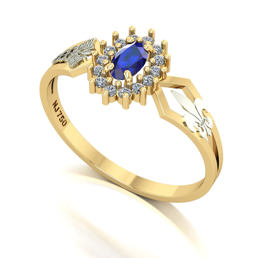 Anel de Formatura de Pedagogia Lovely IV Ouro 18k