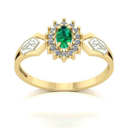 Anel de Formatura de Veterinária Lovely IV Ouro 18k