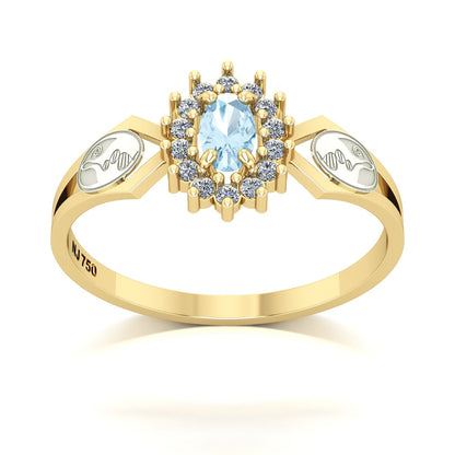 Anel de Formatura de Biologia Lovely IV Ouro 18k