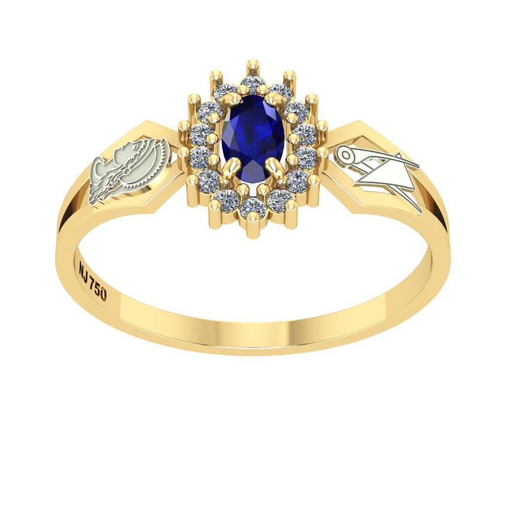 Anel de Formatura de Engenharia de Produção Lovely IV Ouro 18k