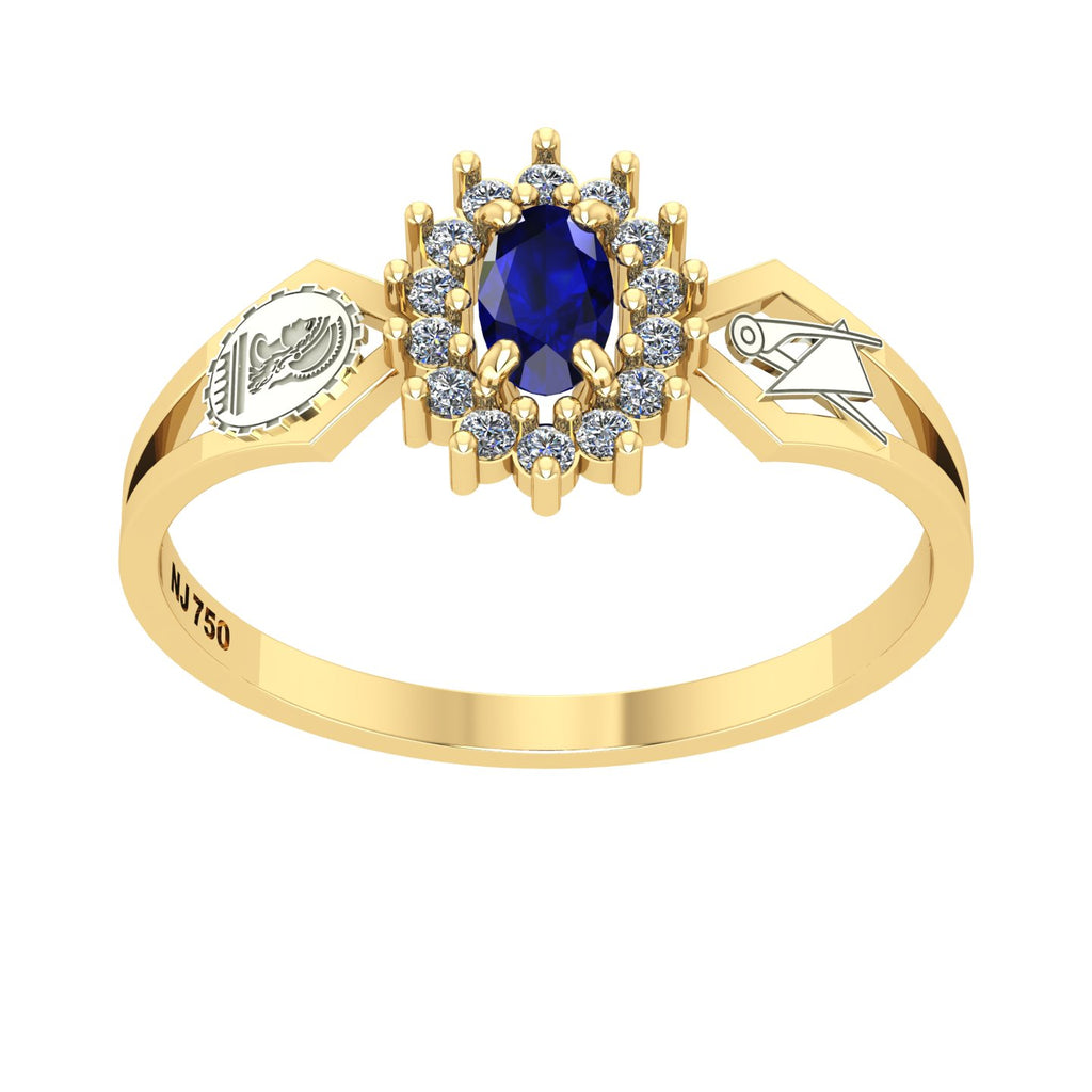 Anel de Formatura de Engenharia Civil Lovely IV Ouro 18k