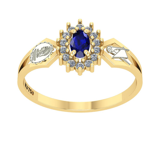 Anel de Formatura de Engenharia Civil Lovely IV Ouro 18k