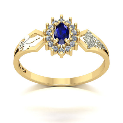 Anel de Formatura de Pedagogia Lovely IV Ouro 18k