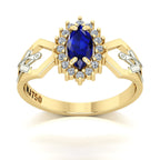 Anel de Formatura de Arquitetura Lovely V Ouro 18k