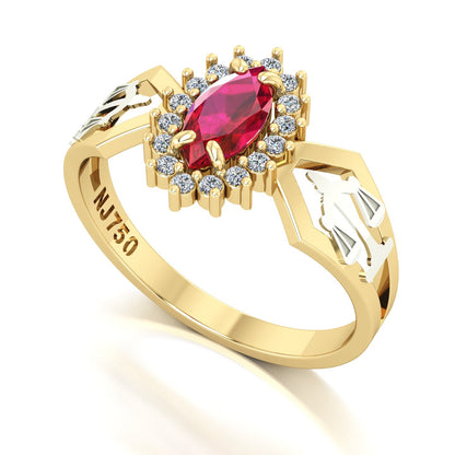 Anel de Formatura de Direito Lovely V Ouro 18k