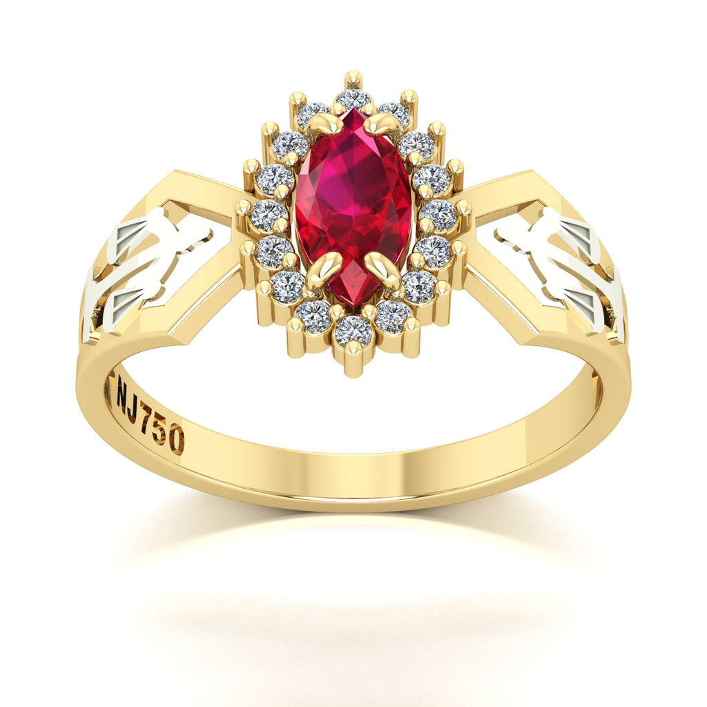 Anel de Formatura de Direito Lovely V Ouro 18k
