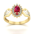 Anel de Formatura de Direito Lovely V Ouro 18k