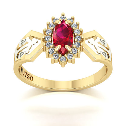 Anel de Formatura de Direito Lovely V Ouro 18k