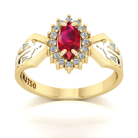 Anel de Formatura de Direito Lovely V Ouro 18k