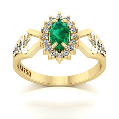 Anel de Formatura de Fisioterapia Lovely V Ouro 18k