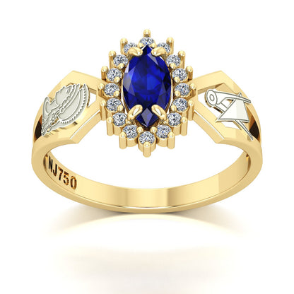 Anel de Formatura de Engenharia de Produção Lovely V Ouro 18k