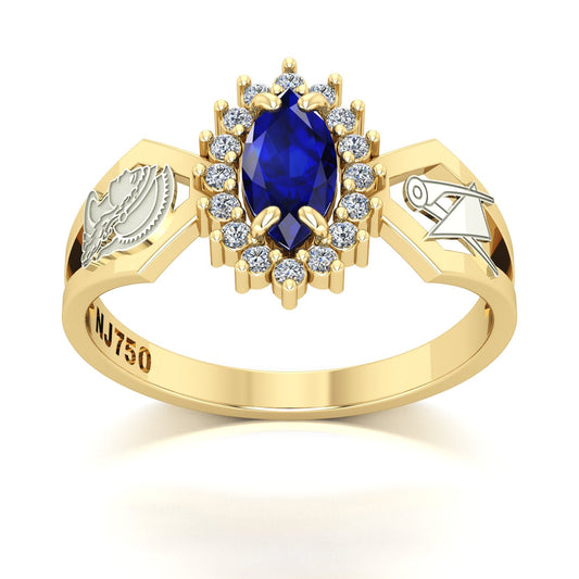 Anel de Formatura de Engenharia de Produção Lovely V Ouro 18k