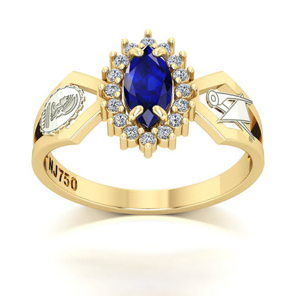 Anel de Formatura de Engenharia Civil Lovely V Ouro 18k