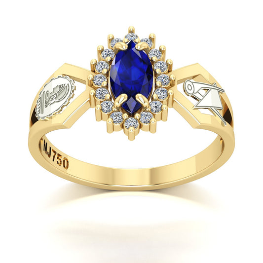 Anel de Formatura de Engenharia Civil Lovely V Ouro 18k