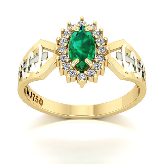 Anel de Formatura de Medicina Lovely V Ouro 18k