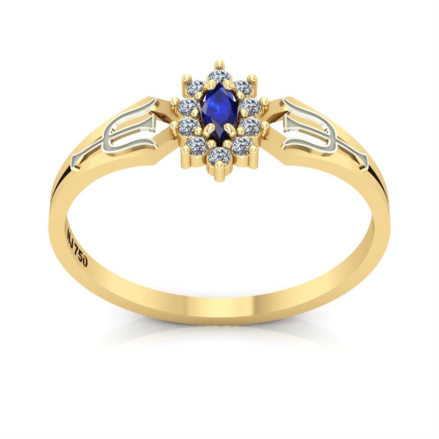Anel de Formatura de Psicologia Lovely Ouro 18k