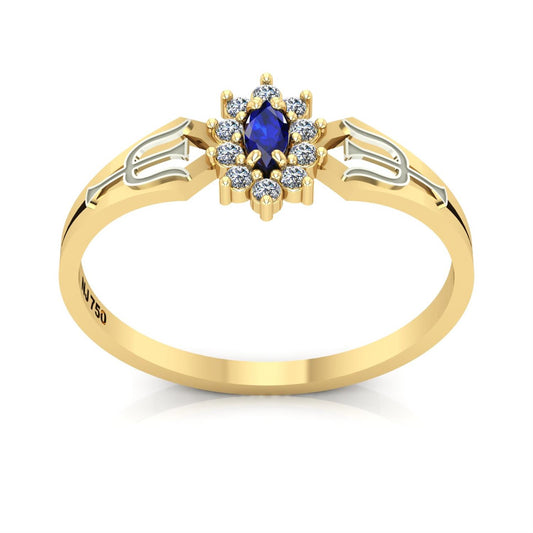 Anel de Formatura de Psicologia Lovely Ouro 18k