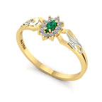 Anel de Formatura de Enfermagem Lovely Ouro 18k