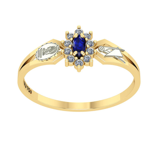 Anel de Formatura de Engenharia Civil Lovely Ouro 18k