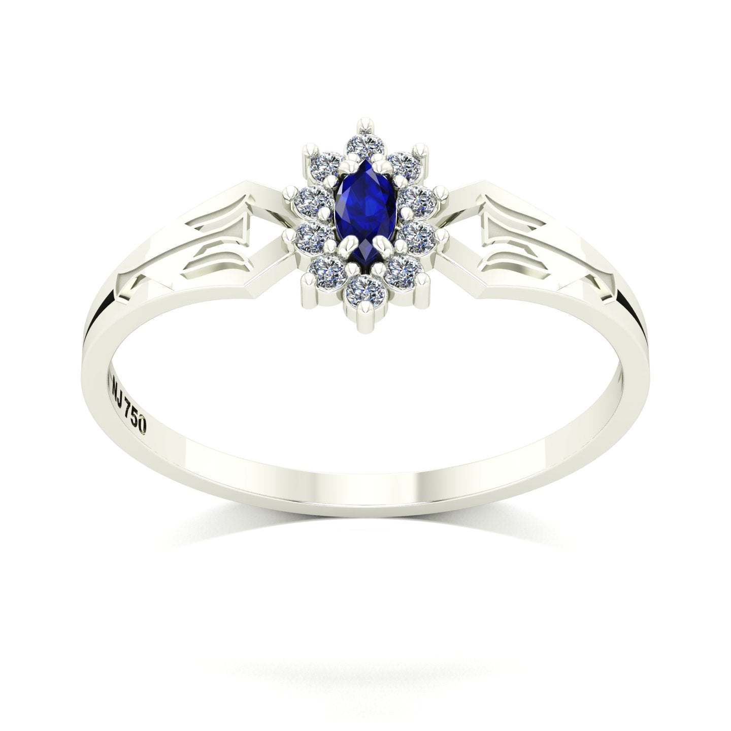 Anel de Formatura de Recursos Humanos Lovely Ouro 18k