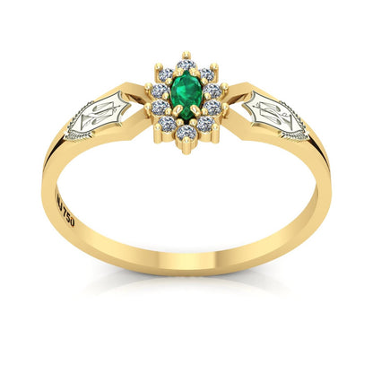 Anel de Formatura de Nutrição Lovely Ouro 18k