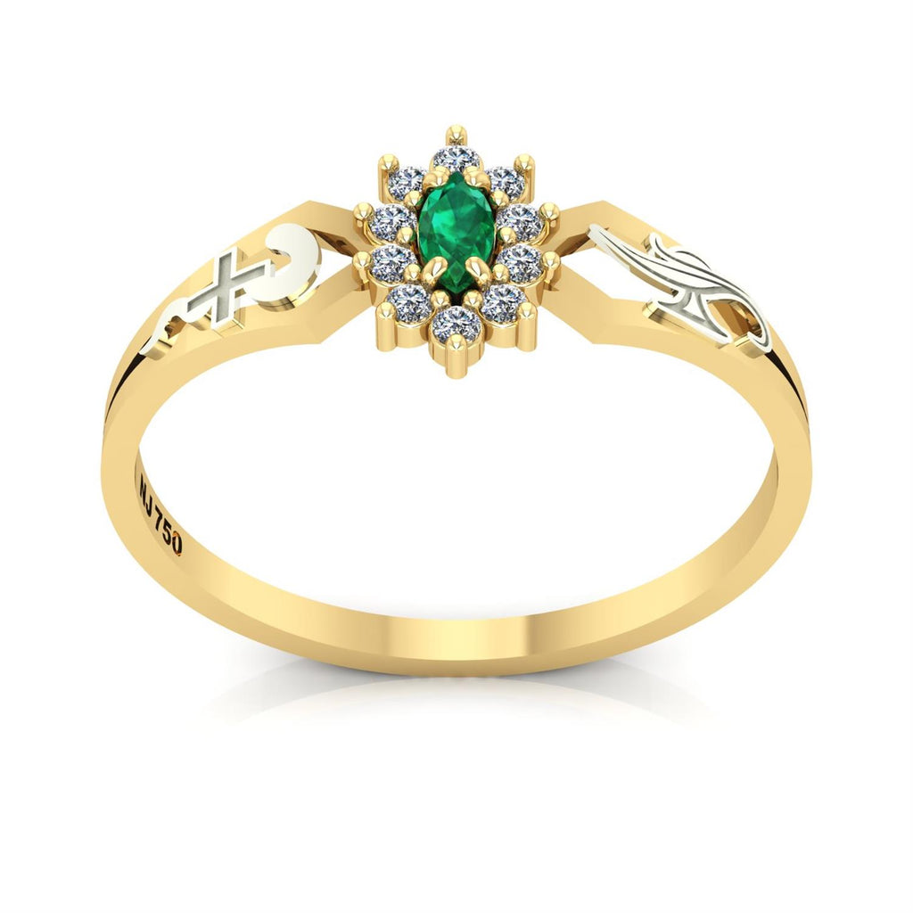 Anel de Formatura de Enfermagem Lovely Ouro 18k
