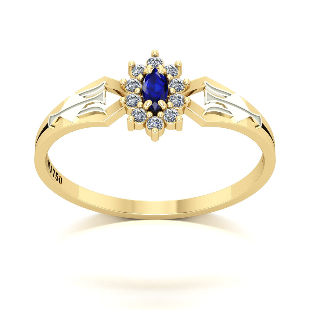 Anel de Formatura de Recursos Humanos Lovely Ouro 18k