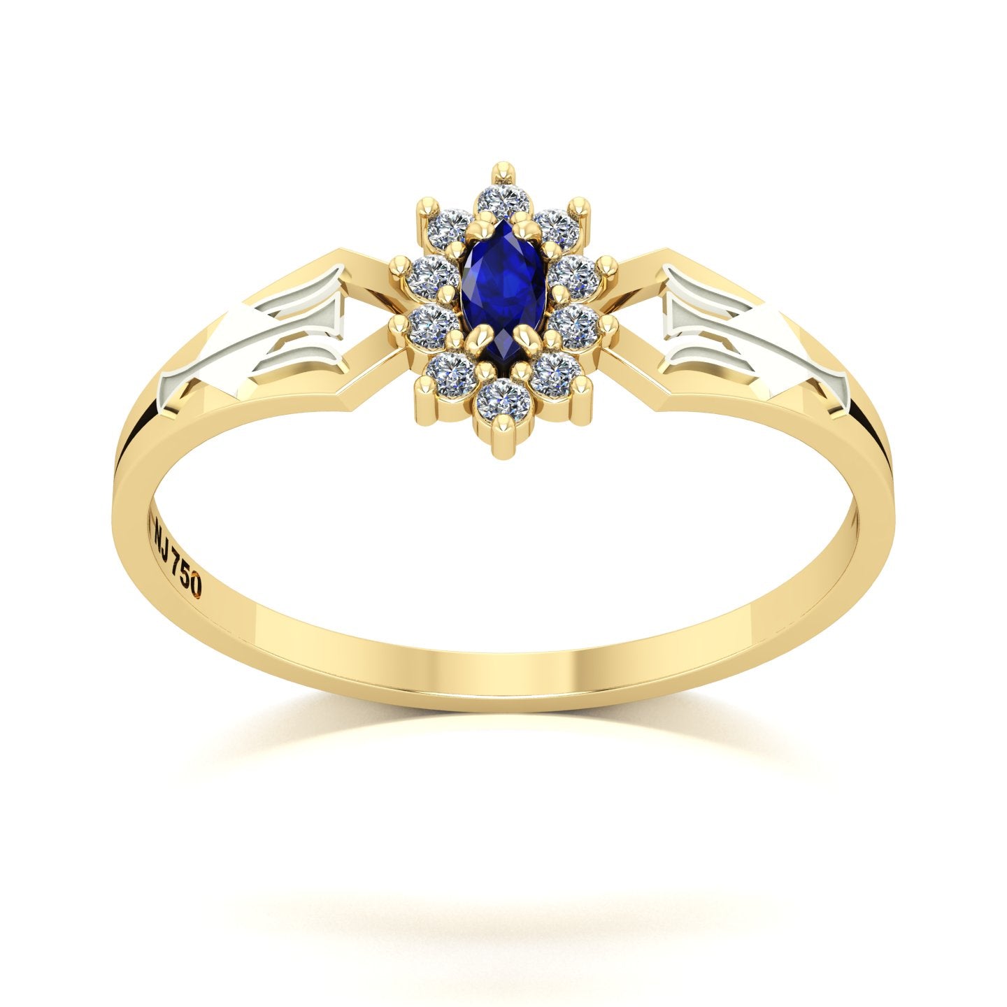 Anel de Formatura de Recursos Humanos Lovely Ouro 18k