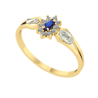 Anel de Formatura de Engenharia Civil Lovely Ouro 18k