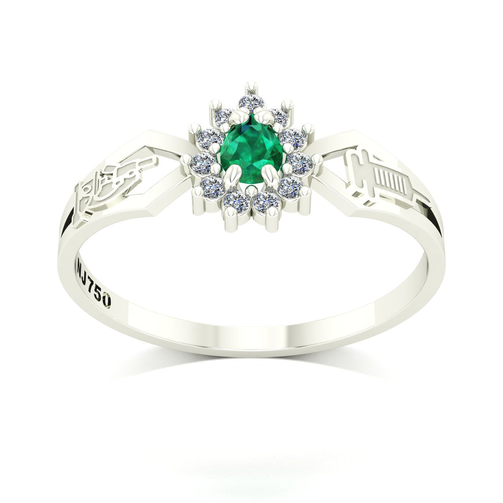 Anel de Formatura de Biomedicina Lovely III Ouro 18k