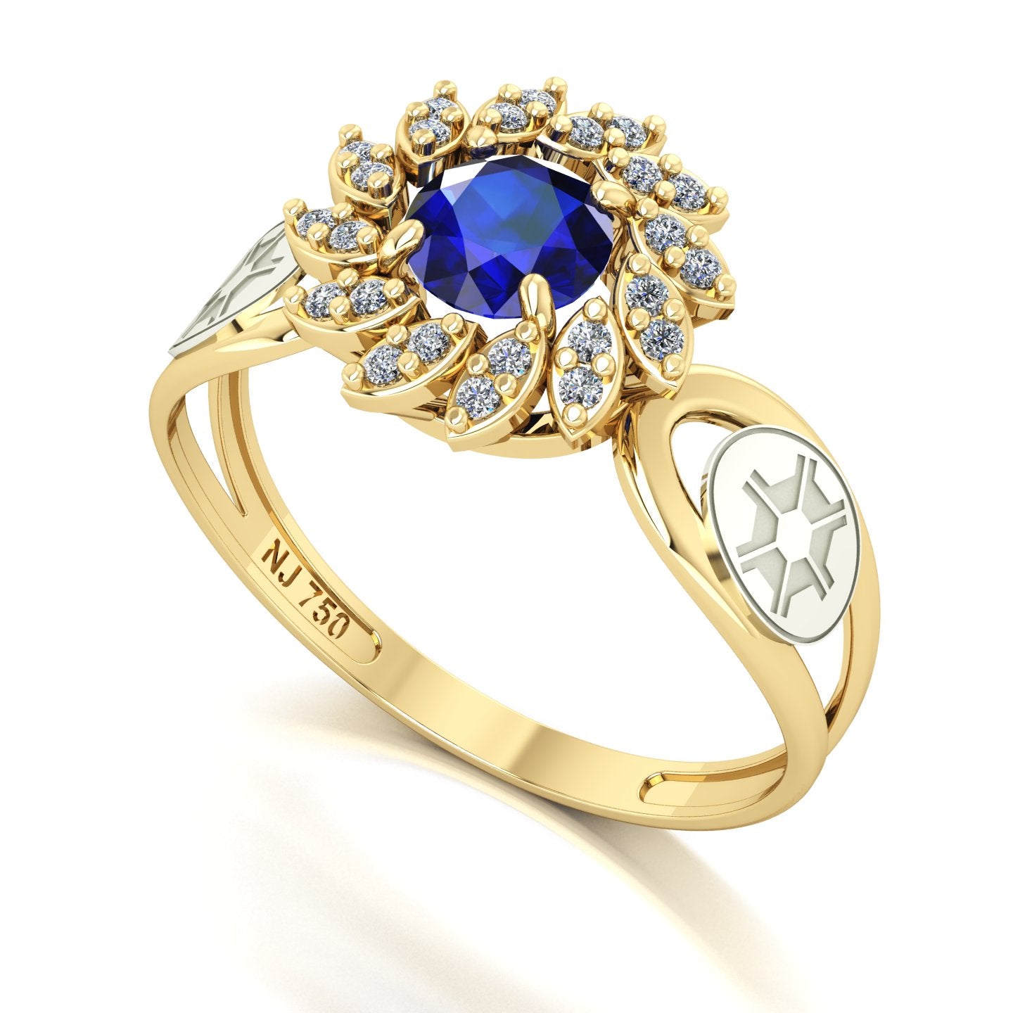 Anel de Formatura de Engenharia Agronômica Magnus Flos II Ouro 18k