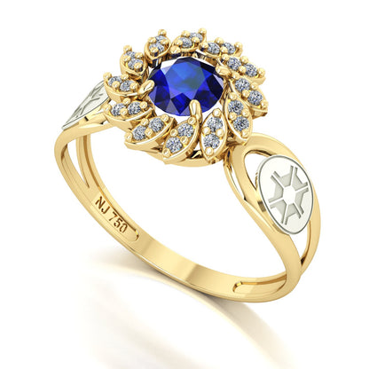 Anel de Formatura de Engenharia Agronômica Magnus Flos II Ouro 18k