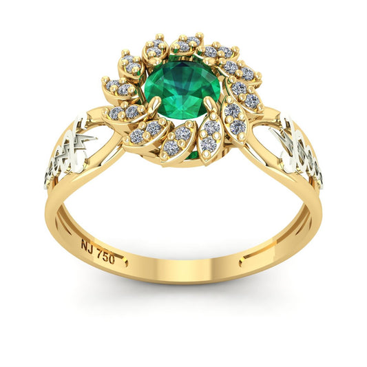 Anel de Formatura de Fisioterapia Magnus Flos II Ouro 18k