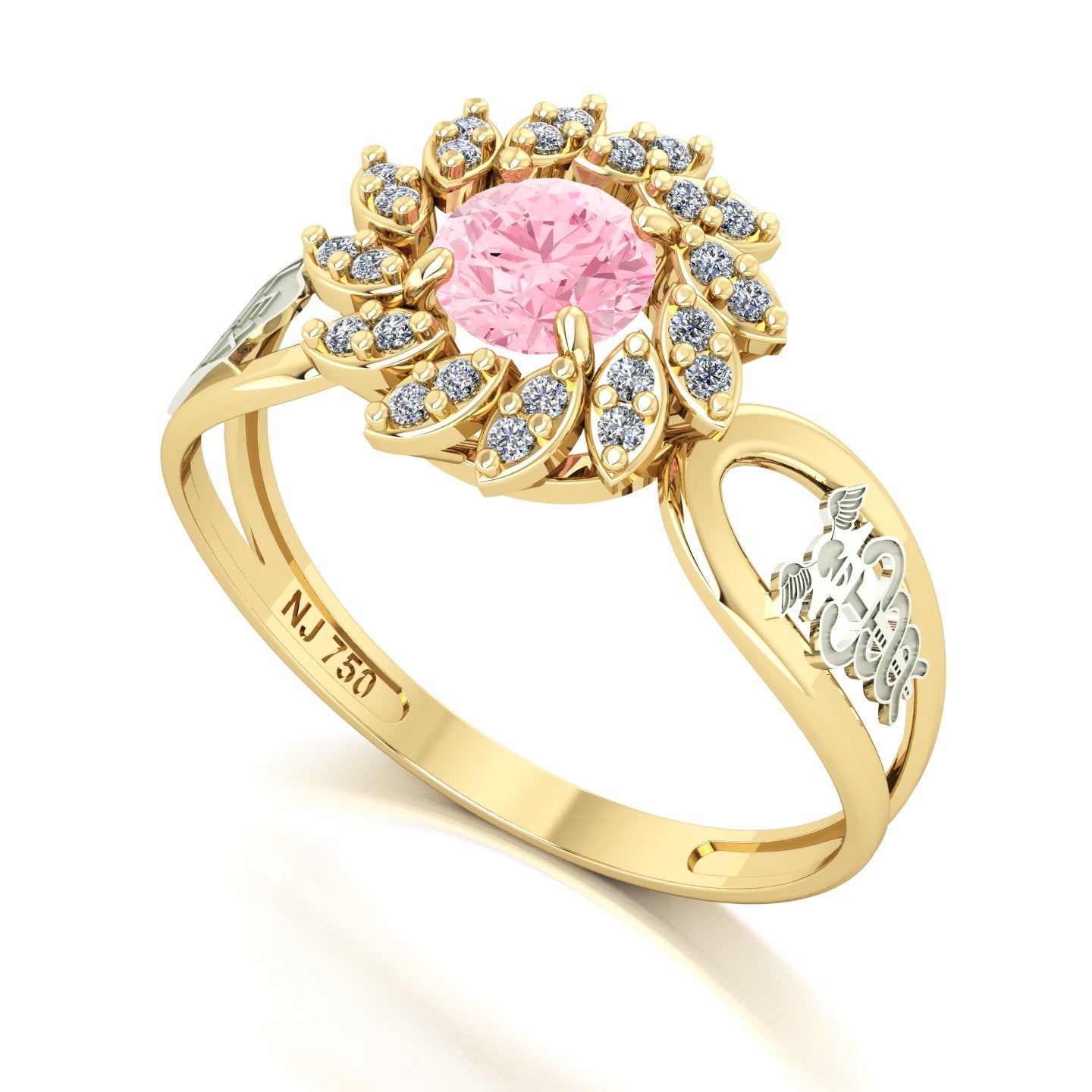 Anel de Formatura de Ciências Contábeis Magnus Flos II Ouro 18k