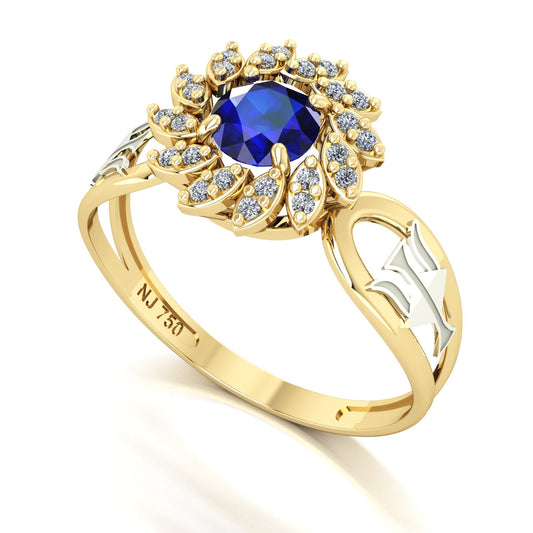 Anel de Formatura de Recursos Humanos Magnus Flos II Ouro 18k