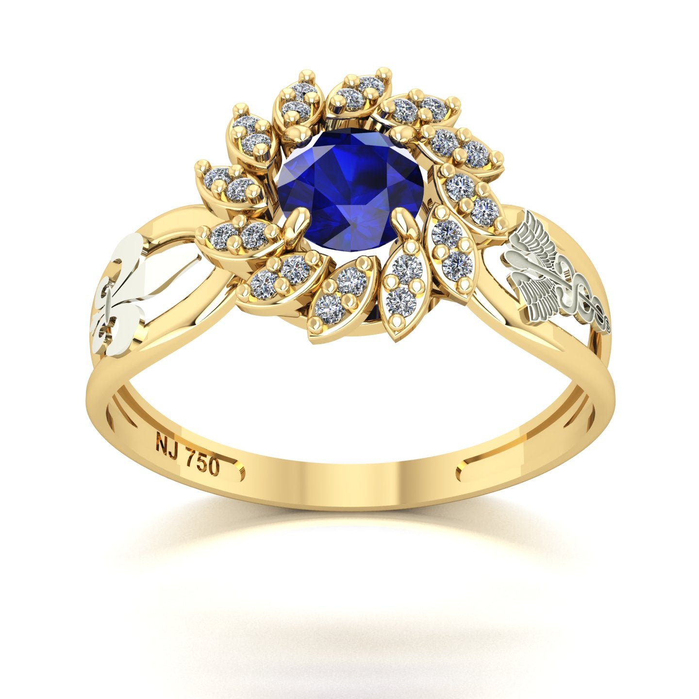 Anel de Formatura de Pedagogia Magnus Flos II Ouro 18k