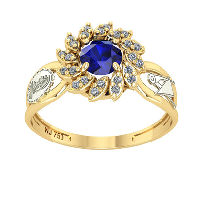 Anel de Formatura de Engenharia Civil Magnus Flos II Ouro 18k