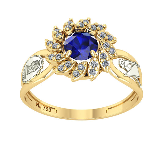 Anel de Formatura de Engenharia Civil Magnus Flos II Ouro 18k