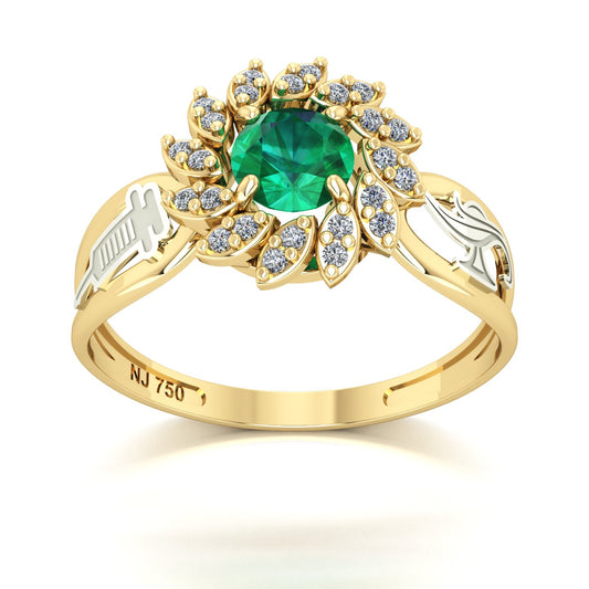 Anel de Formatura de Técnico em Enfermagem Magnus Flos II Ouro 18k