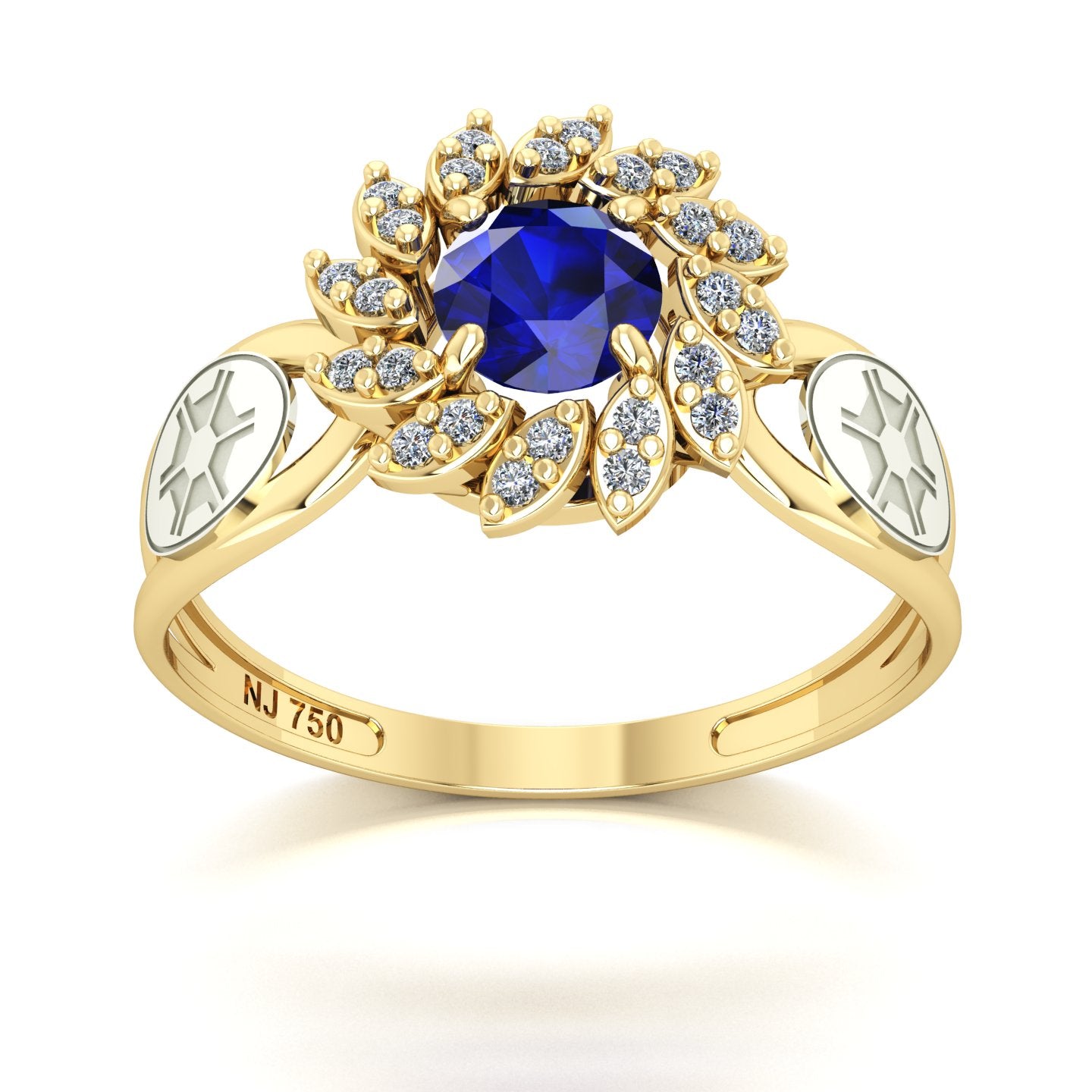 Anel de Formatura de Engenharia Agronômica Magnus Flos II Ouro 18k